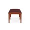 Lesro Lenox Wood 2 Seat Bench Wood Frame, Cherry, RF Nebbiolo Upholstery LW2001 - alternate 2